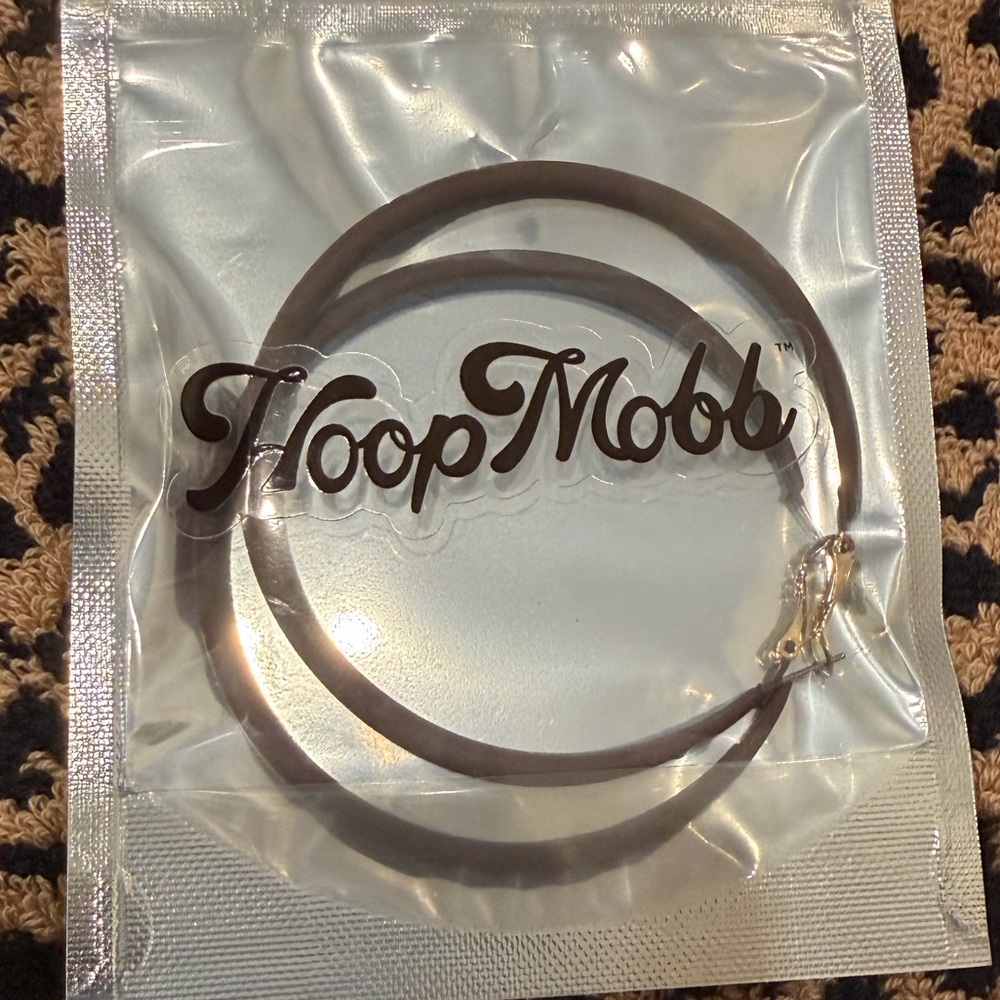 HoopMobb Brown melanin Hoop Earrings